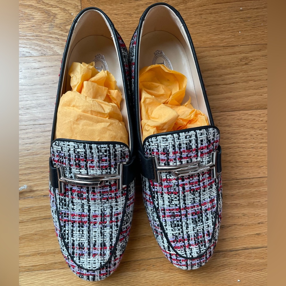 TOD’s tweed loafer moccasins size 36